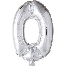 Folienballon, 0, H 41 cm, Silber, 1 Stk [HOB-59184]