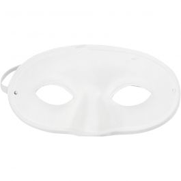 Halbmaske, H 9,5 cm, B 18,5 cm, Weiß, 1 Stk [HOB-592550]