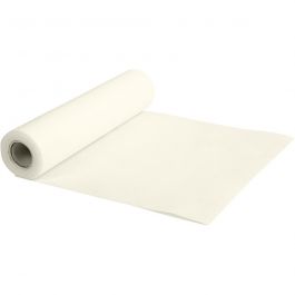 Chemin de Table ou Imitation Tissu, L : 35 cm, 70 gr, crème, 10 m/ 1 rouleau [HOB-595021]