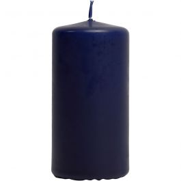 Bougies, H : 100 mm, d 50 mm, bleu, 6 pièces/ 1 Pq. [HOB-596104]
