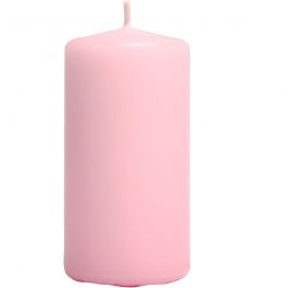 Bougies, H : 100 mm, d 50 mm, rose clair, 6 pièces/ 1 Pq. [HOB-596117]