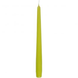 Bougies, H: 24,5 cm, d 2,2 cm, vert citron, 4 pièce/ 1 Pq. [HOB-597007]