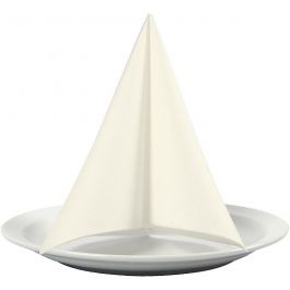 Serviettes de table, dim. 40x40 cm, 60 gr, blanc cassé, 20 pièces/ 1 Pq. [HOB-598021]