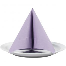 Serviettes de table, violet, dim. 33x33 cm, 20 pièce/ 1 Pq. [HOB-599005]