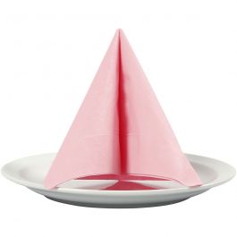 Serviettes de table, dim. 33x33 cm, rose clair, 20 pièces/ 1 Pq. [HOB-599017]