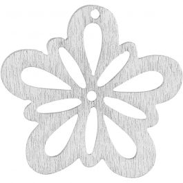 Blume, D 27 mm, Dicke 1,7 mm, Naturweiß, 20 Stk/ 1 Pck [HOB-599421]