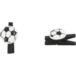 Fußballklammer, Größe 14x25 mm, Dicke 12 mm, Schwarz, 10 Stk/ 1 Pck [HOB-599702]