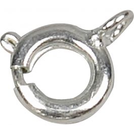 Fermoirs à ressort, d 7 mm, argent, 10 pièces/ 1 Pq. [HOB-600300]