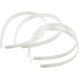 Diadèmes, L : 13 mm, blanc, 5 pièces/ 1 Pq. [HOB-601031]