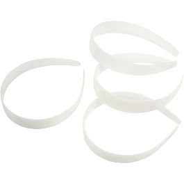Diadèmes, L : 25 mm, blanc, 5 pièces/ 1 Pq. [HOB-601051]