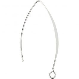 Attache boucles d'oreilles, H : 42 mm, diamètre intérieur 2 mm, argenté, 30 pièces/ 1 Pq. [HOB-60125]