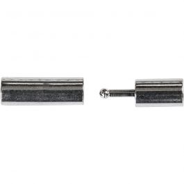 Fermoir magnétique, dim. 3x14 mm, diamètre intérieur 2 mm, argenté, 40 pièces/ 1 Pq. [HOB-60132]