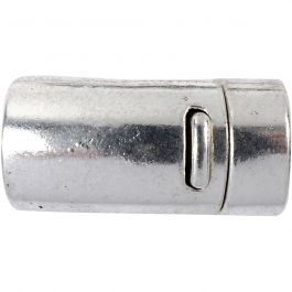 Fermoir magnétique, d 26 mm, diamètre intérieur 10 mm, argent antique, 1 pièce [HOB-60146]