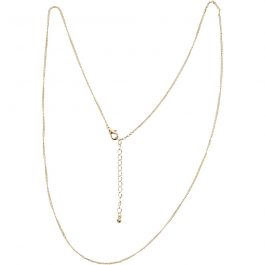 Kette, L 80 cm, D 1 mm, Vergoldet, 1 Stk [HOB-60159]