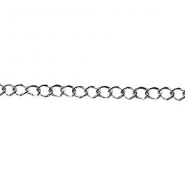 Schmuckkette, B 3 mm, Versilbert, 2 m/ 1 Stk [HOB-602330]