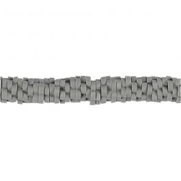 Perles en Terre Cuite, d 5-6 mm, diamètre intérieur 2 mm, gris, 145 pièces/ 1 Pq. [HOB-61002]