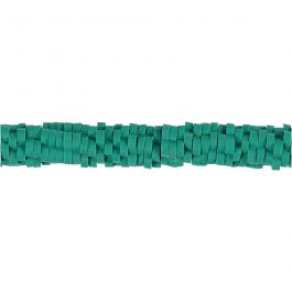 Perles en Terre Cuite, d 5-6 mm, diamètre intérieur 2 mm, turquoise, 145 pièces/ 1 Pq. [HOB-61003]