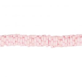 Perles en Terre Cuite, d 5-6 mm, diamètre intérieur 2 mm, rose clair, 145 pièces/ 1 Pq. [HOB-61007]