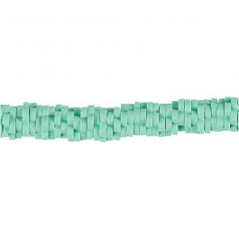 Perles en Terre Cuite, d 5-6 mm, diamètre intérieur 2 mm, vert, 145 pièces/ 1 Pq. [HOB-61011]