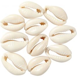 Muschelperlen, L 20 mm, Natur, 12 Stk/ 1 Pck [HOB-61016]