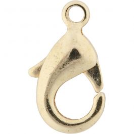 Karabinerhaken, L 10,1 mm, Vergoldet, 5 Stk/ 1 Pck [HOB-61049]