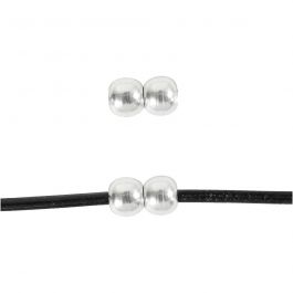 Fermoir, L : 10 mm, L : 6 mm, diamètre intérieur 2,1 mm, argenté, 1 pièce [HOB-61160]