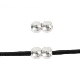 Fermoir, argenté, L: 13 mm, L: 7 mm, diamètre intérieur 3 mm, 1 pièce [HOB-61161]