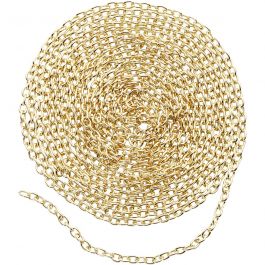 Kette, B 2 mm, Vergoldet, 20 m/ 1 Pck [HOB-61401]