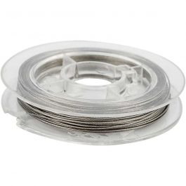 Schmuckdraht, Dicke 0,38 mm, Silber, 10 m/ 1 Rolle [HOB-61520]