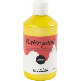 Peinture à la détrempe Métallisée, jaune, 300 ml/ 1 Pq. [HOB-629815]