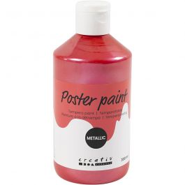 Temperafarbe Metallic, Rot, 300 ml/ 1 Pck [HOB-629834]