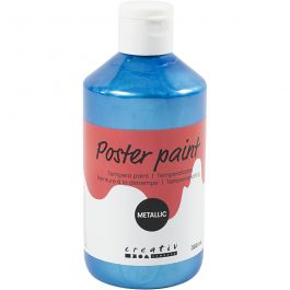 Peinture à la détrempe Métallisée, bleu, 300 ml/ 1 Pq. [HOB-629855]