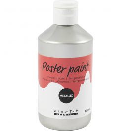 Peinture à la détrempe Métallisée, argent, 300 ml/ 1 Pq. [HOB-629888]