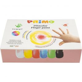 Peinture au Doigt, ass. de couleurs, 6x250 ml/ 1 Pq. [HOB-630180]