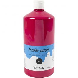Temperafarbe Matt, Primärrot, 1000 ml/ 1 Fl. [HOB-642135]