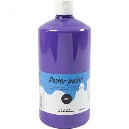Peinture à la détrempe Mate, violet, 1000 ml/ 1 flacon [HOB-642144]
