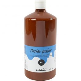 Peinture à la détrempe Mate, brun, 1000 ml/ 1 flacon [HOB-642174]