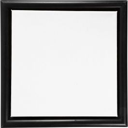 Entoile avec Cadre en Bois, dim. 20x20 cm, 280 gr, noir, blanc, 1 pièce [HOB-6684840]