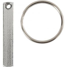 Schlüsselanhänger-Set, Größe 40x5 mm, 6 Stk/ 1 Pck [HOB-67544]