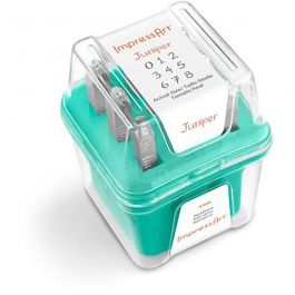 Set de tampons relief, Chiffres, dim. 3 mm, Fonte: Juniper , 9 pièce/ 1 set [HOB-67559]