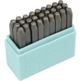 Set de tampons relief, Minuscules, dim. 3 mm, Fonte: Bridgette , 27 pièce/ 1 set [HOB-67560]