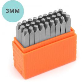 Set de tampons relief, Minuscules, dim. 3 mm, Police: marin , 27 pièces/ 1 set [HOB-67563]