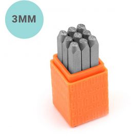 Set de tampons relief, Chiffres, dim. 3 mm, Police: marin , 9 pièces/ 1 set [HOB-67565]