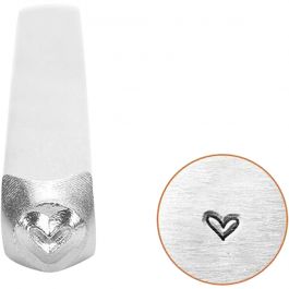 Tampon relief, Coeur, L : 65 mm, dim. 3 mm, 1 pièce [HOB-67567]