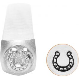 Tampon relief, Fer à cheval, L: 65 mm, dim. 6 mm, 1 pièce [HOB-67568]
