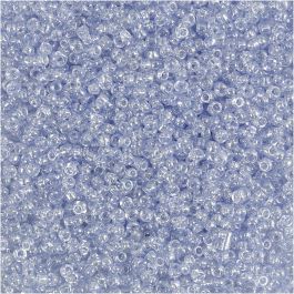Perles de Rocaille, d 1,7 mm, dim. 15/0, diamètre intérieur 0,5-0,8 mm, bleu clair, 25 gr/ 1 Pq. [HOB-686770]
