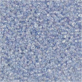 Perles de Rocaille, d 1,7 mm, dim. 15/0, diamètre intérieur 0,5-0,8 mm, bleu clair, 25 gr/ 1 Pq. [HOB-686790]