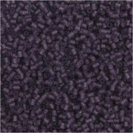 Rocailles 2-cut, d 1,7 mm, dim. 15/0, diamètre intérieur 0,5 mm, violet givré, 25 gr/ 1 Pq. [HOB-687850]