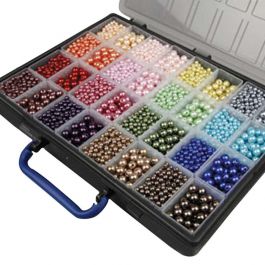 Luxus-Wachsperlen, Sortiment, Lochgröße 1,5-2 mm, 32x20 g/ 1 Pck [HOB-69801]