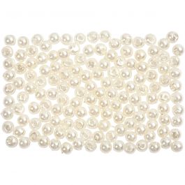 Perles de cire, d 3 mm, diamètre intérieur 0,7 mm, nacré, 150pièces/ 1 Pq. [HOB-698061]